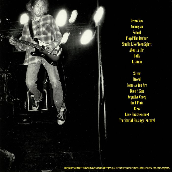 NIRVANA (ニルヴァーナ) - Broadcast Live At Paradiso, Amsterdam - November 25th, 1991 (EU 500枚限定リリース LP/NEW) ライブアルバム