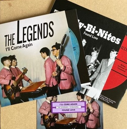 LEGENDS, THE / THE FLY-BI-NITES (ザ・レジェンズ / ザ・フライ・バイ・ナイツ) - I'll Come Again / Found Love (UK 限定再発ジャケ付き7インチ+ブックレット, ポストカード/New) 「バックフロムザグレイブ #1」他コンピ収録