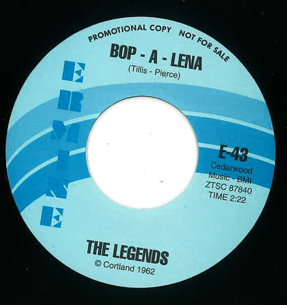 LEGENDS, THE (ザ・レジェンズ) - Bop-A-Lena / I Wish I Knew (US 限定リプロ・ジャケ付き再発7インチ/ New)ロカビリー名曲のロッキンジャイヴァー・カヴァ!