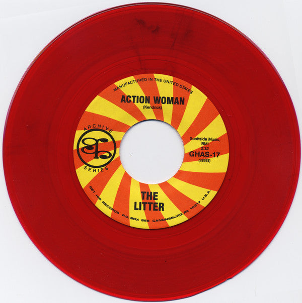 LITTER (リッター) - Action Woman /Somebody Help Me (US 限定再発ジャケ付「赤盤」7"/New) ガレージ界レジェンド'67年デビューガレージPUNKクラシック!
