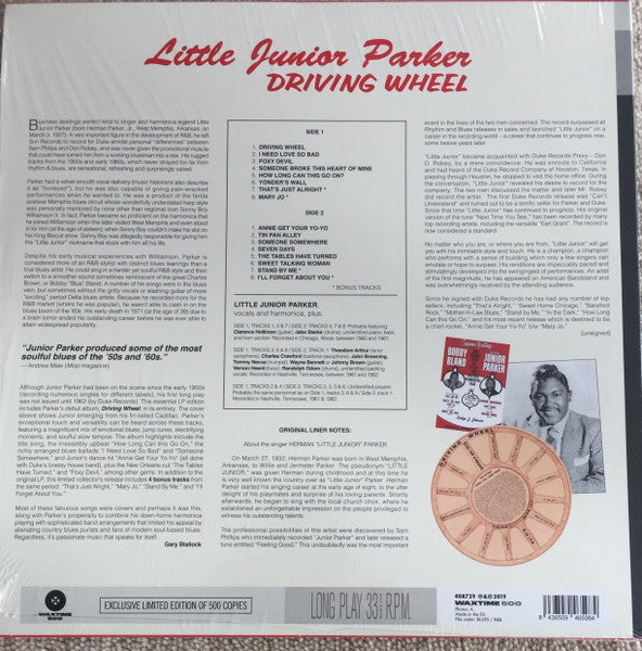 JUNIOR PARKER (LITTLE JUNIOR PARKER) (リトル・ジュニア・パーカー) - Driving Wheel (EU 限定500枚ボーナス入り復刻再発 180g LP/New)