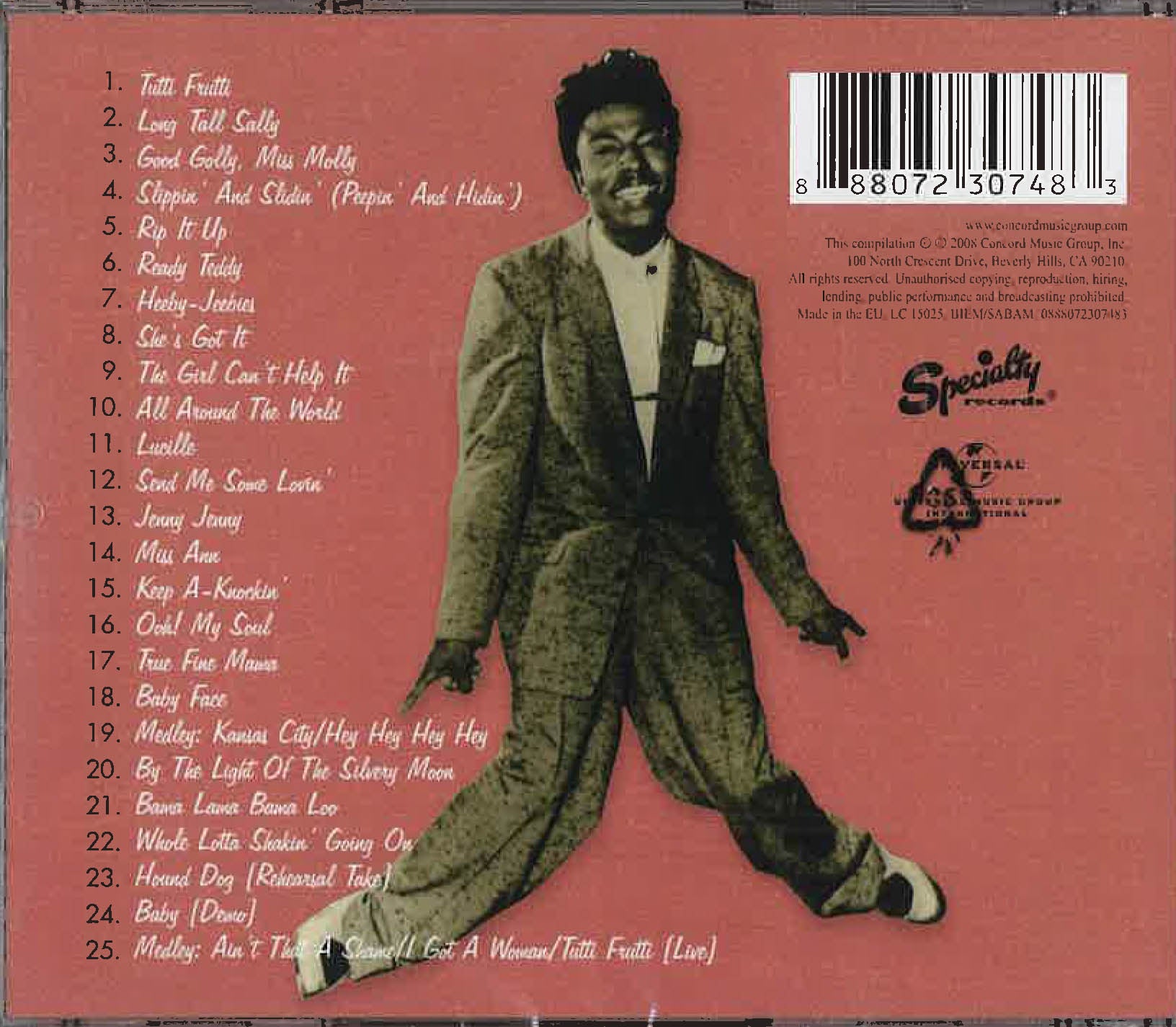 LITTLE RICHARD (リトル・リチャード) - The Very Best Of (EU 限定リマスターCD)ベスト25曲!