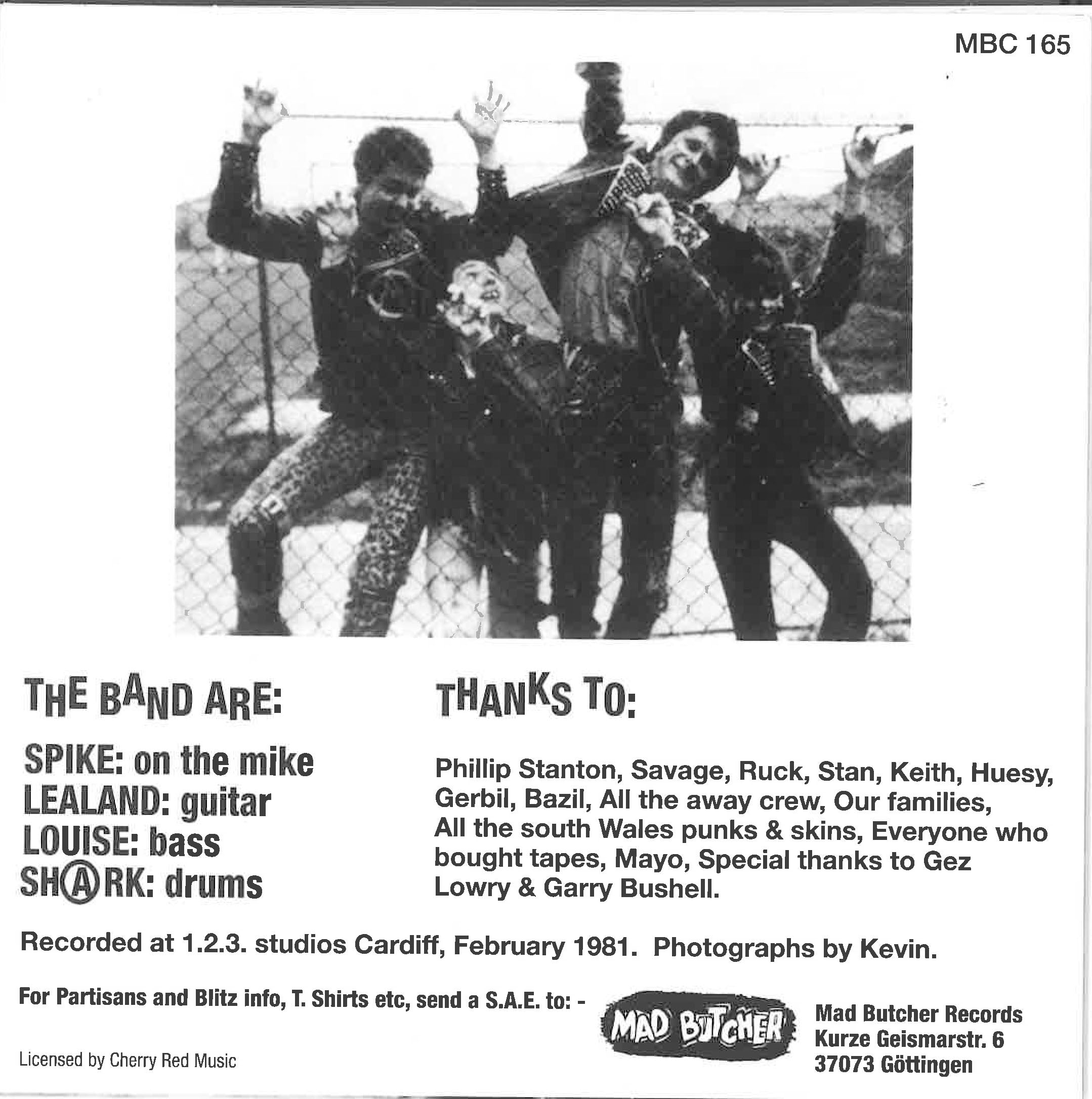 PARTISANS, THE (ザ・パルチサンズ) - Police Story / Killing Machine (German 400枚限定再発「ブラックヴァイナル」7"/ New) '81年両A面ファーストシングル !