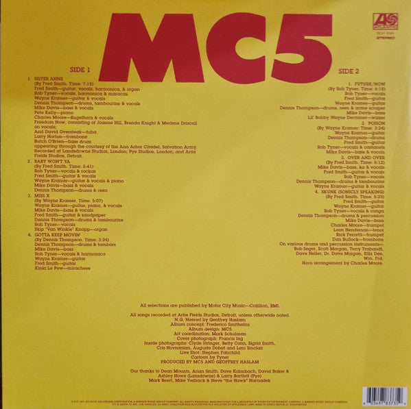 MC 5 (エム・シー・ファイヴ) - High Time (US-EU 限定再発「クリア&黄色スプラッター・ヴァイナル」LP/New) ’71年スタジオ録音最終2作目