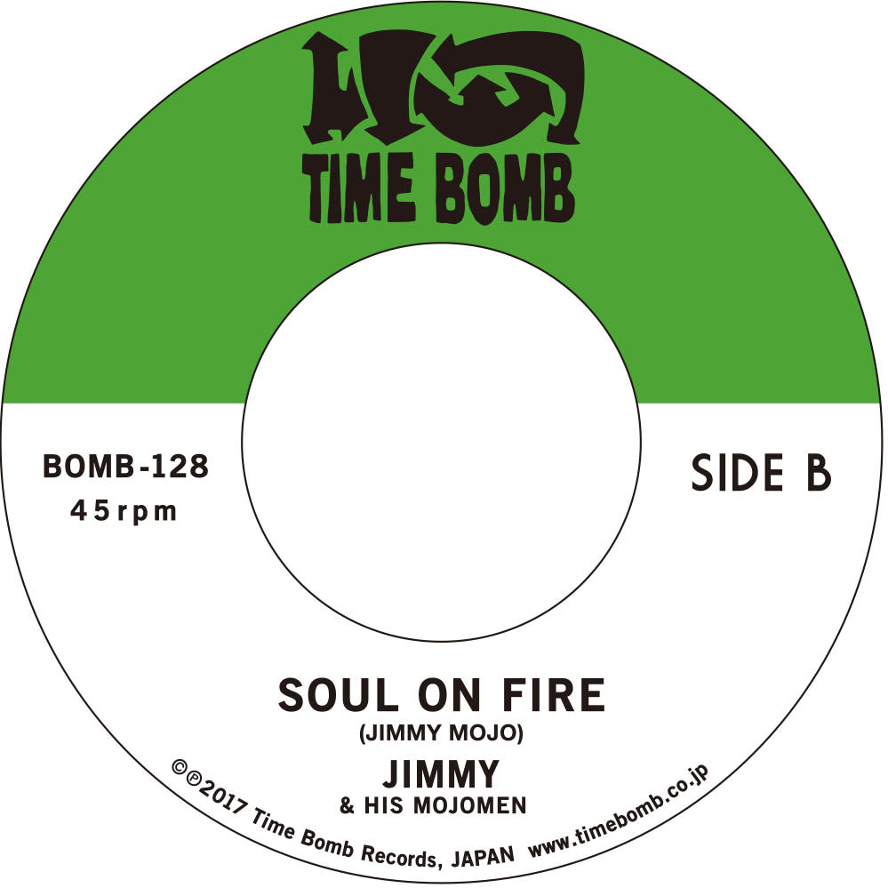 JIMMY & HIS MOJOMEN (ジミー&ヒズ・モジョメン) - Sensitive Mind / Soul On Fire (Japan タイムボム 300枚限定ナンバリング入りジャケ付き 7”/New)