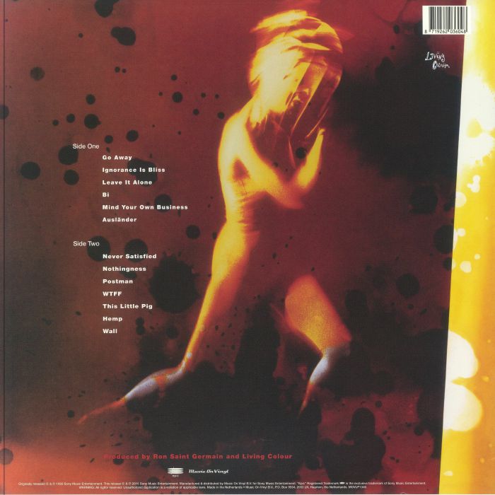 LIVING COLOUR (リヴィング・カラー) - Stain (EU 正規限定再発「高音質180グラム重量ブラックヴァイナル」 LP/NEW) '93年3rdアルバム