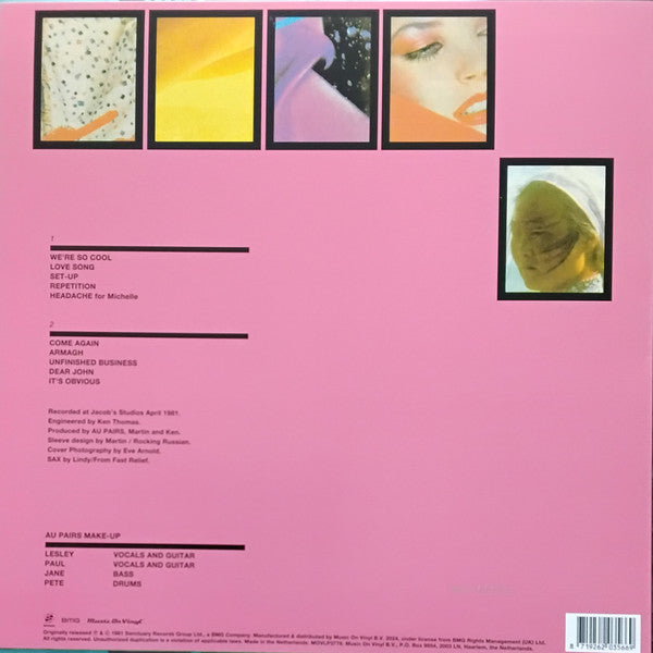 AU PAIRS (オー・ペアーズ) - Playing With A Different Sex (EU 正規限定再発180グラム重量「ターコイズヴァイナル」LP/NEW) '81年1stアルバム