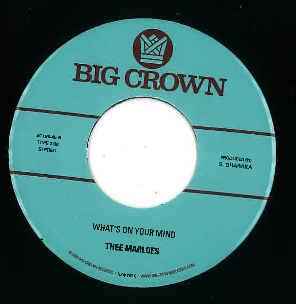 MARLOES, THEE (ジ・マーローズ) - I'd Be Lost / What's On Your Mind (US 限定 7インチ/ New) 新世代チカーノ・ソウルのようなインドネシアの男性2人バック、女性ヴォーカルのトリオ'25年新作シングル。