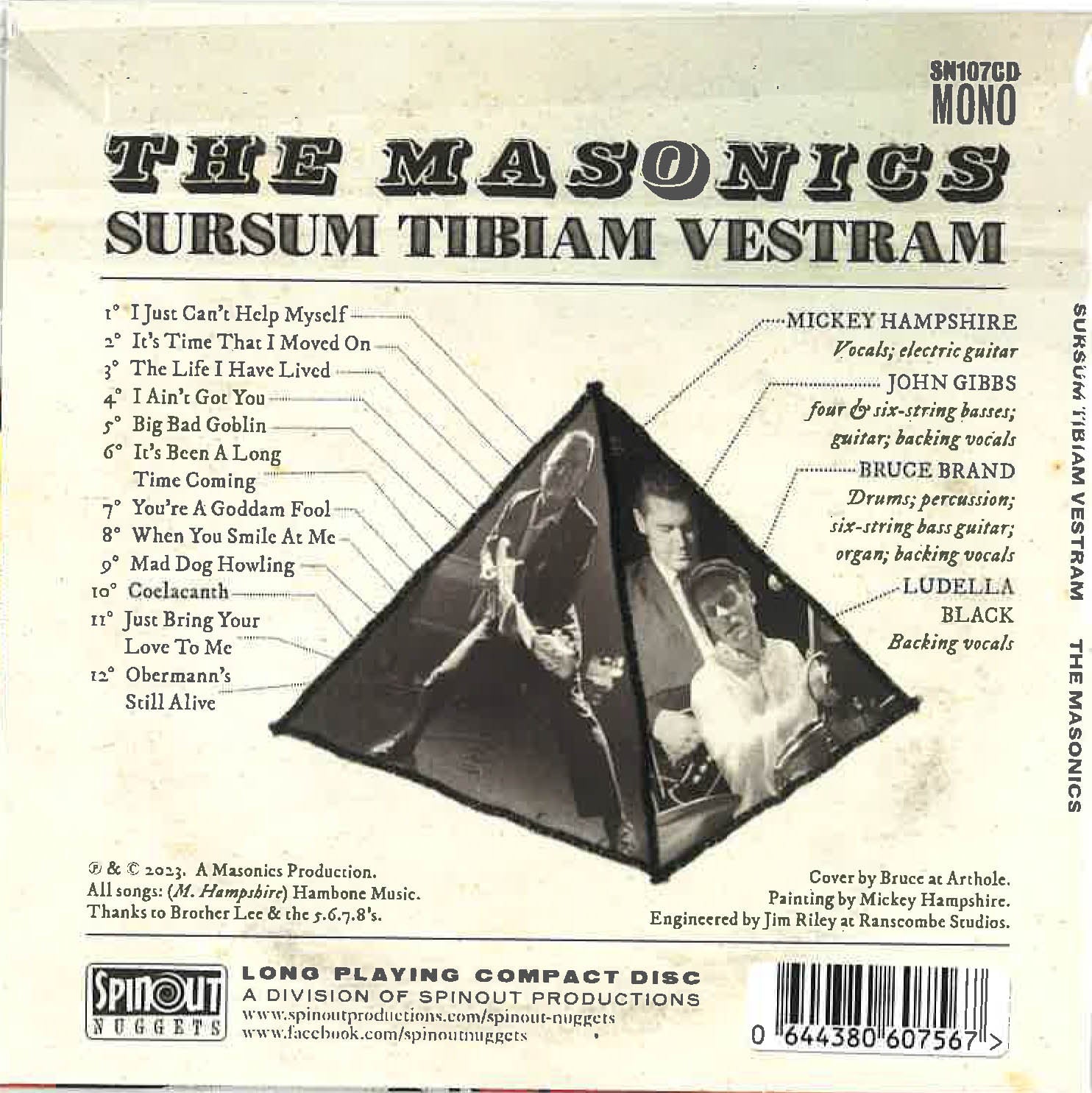 MASONICS, THE (マーソニックス ) - Sursum Tibiam Vestram (UK カードスリーブ モノラルCD/New)