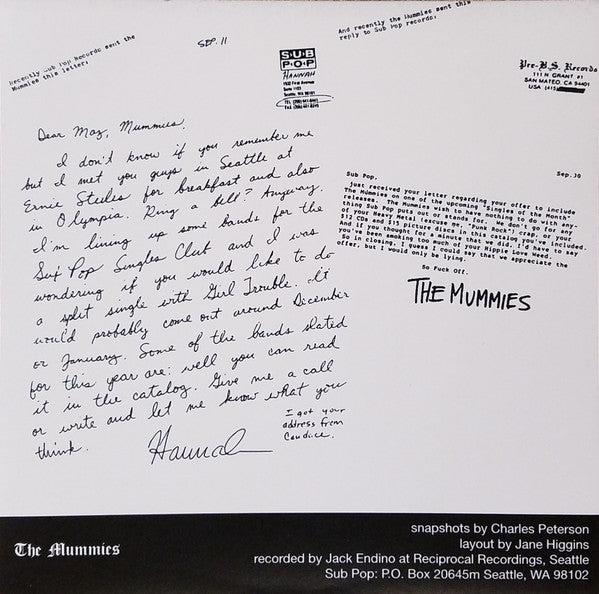 MUMMIES (マミーズ) - Uncontrollable Urge (US 限定再発ジャケ付き「赤盤」7” /New) ディーボ名曲の爆裂ローファイ・ガレージ・カヴァ!