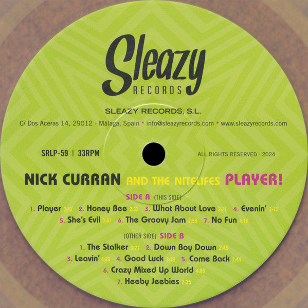 NICK CURRAN & THE NITELIFES (ニック・カラン &ザ・ナイトライフズ) - Player! (スペイン限定「イエローVINYL」再発180g LP-見開きジャケ/New) '04年遺作サードアルバム