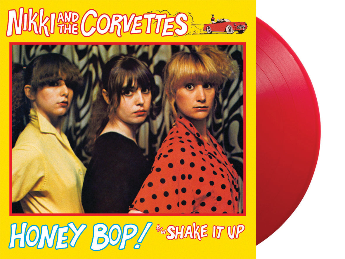 NIKKI AND THE CORVETTES (ニッキー & ザ・コルヴェッツ) - Honey Bop! / Shake It Up (イタリア限定再発ジャケ付き「赤盤」7インチ/ New) 79年デビューシングル初再発化!