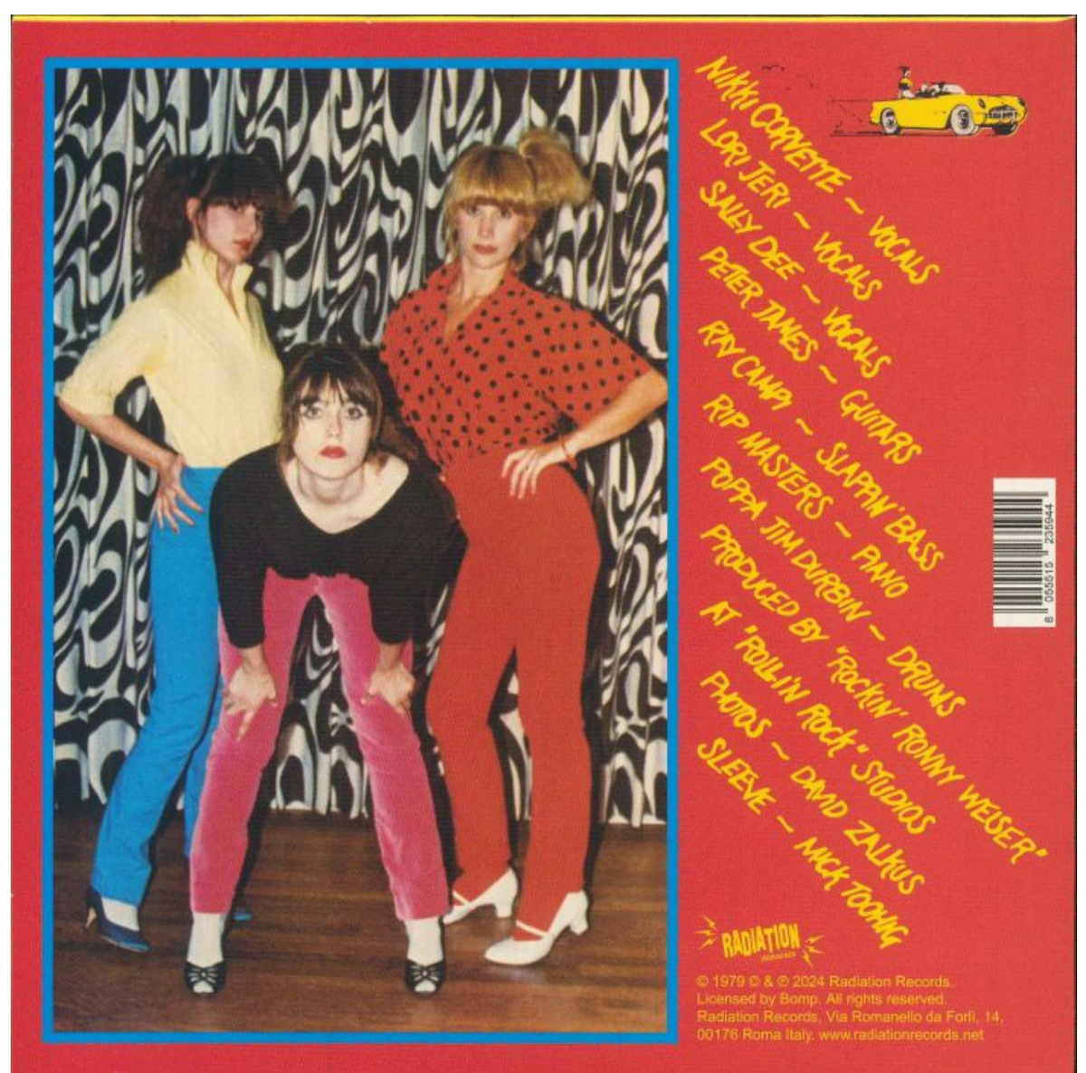 NIKKI AND THE CORVETTES (ニッキー & ザ・コルヴェッツ) - Honey Bop! / Shake It Up (イタリア限定再発ジャケ付き「赤盤」7インチ/ New) 79年デビューシングル初再発化!