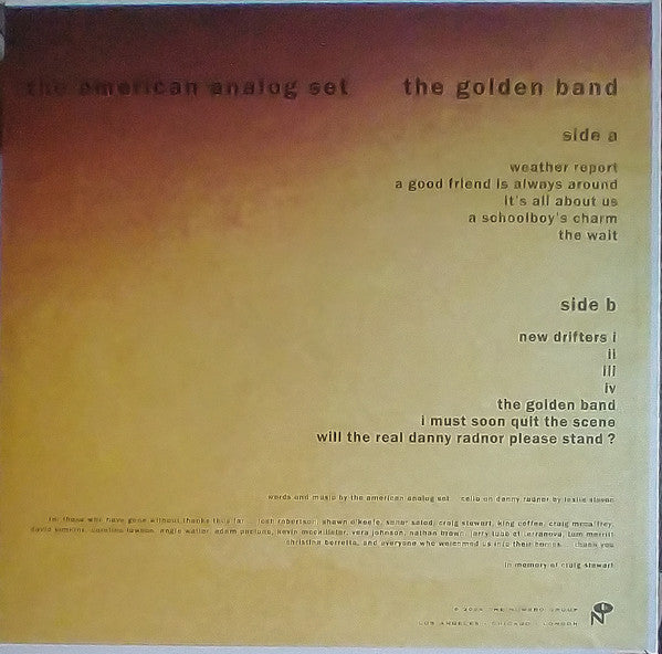 AMERICAN ANALOG SET, THE (ジ・アメリカン・アナログ・セット) - The Golden Band (US 限定復刻リマスター再発「イエローヴァイナル」 LP/NEW)