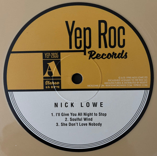 NICK LOWE (ニック・ロウ) - Dig My Mood (US 発売25周年限定1500枚再発「ブルーVINYL」LP+「イエローVINYL」10"/ New) '98年49歳時の名作アルバム!