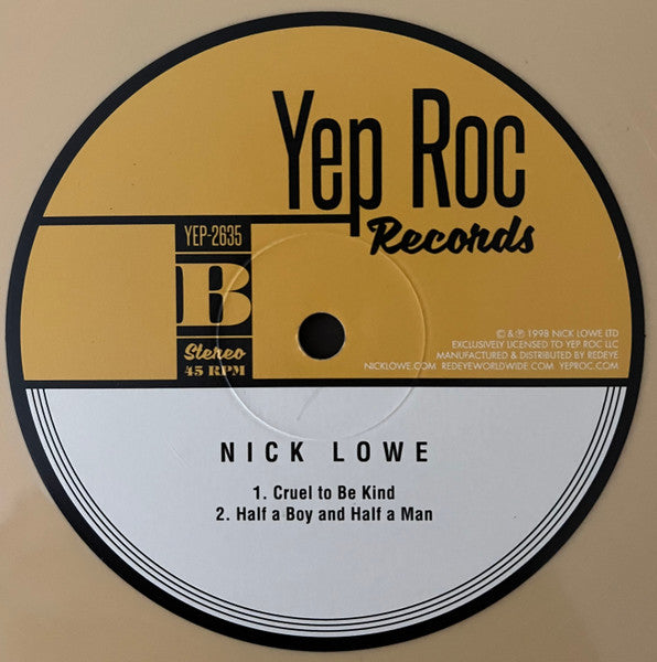 NICK LOWE (ニック・ロウ) - Dig My Mood (US 発売25周年限定1500枚再発「ブルーVINYL」LP+「イエローVINYL」10"/ New) '98年49歳時の名作アルバム!