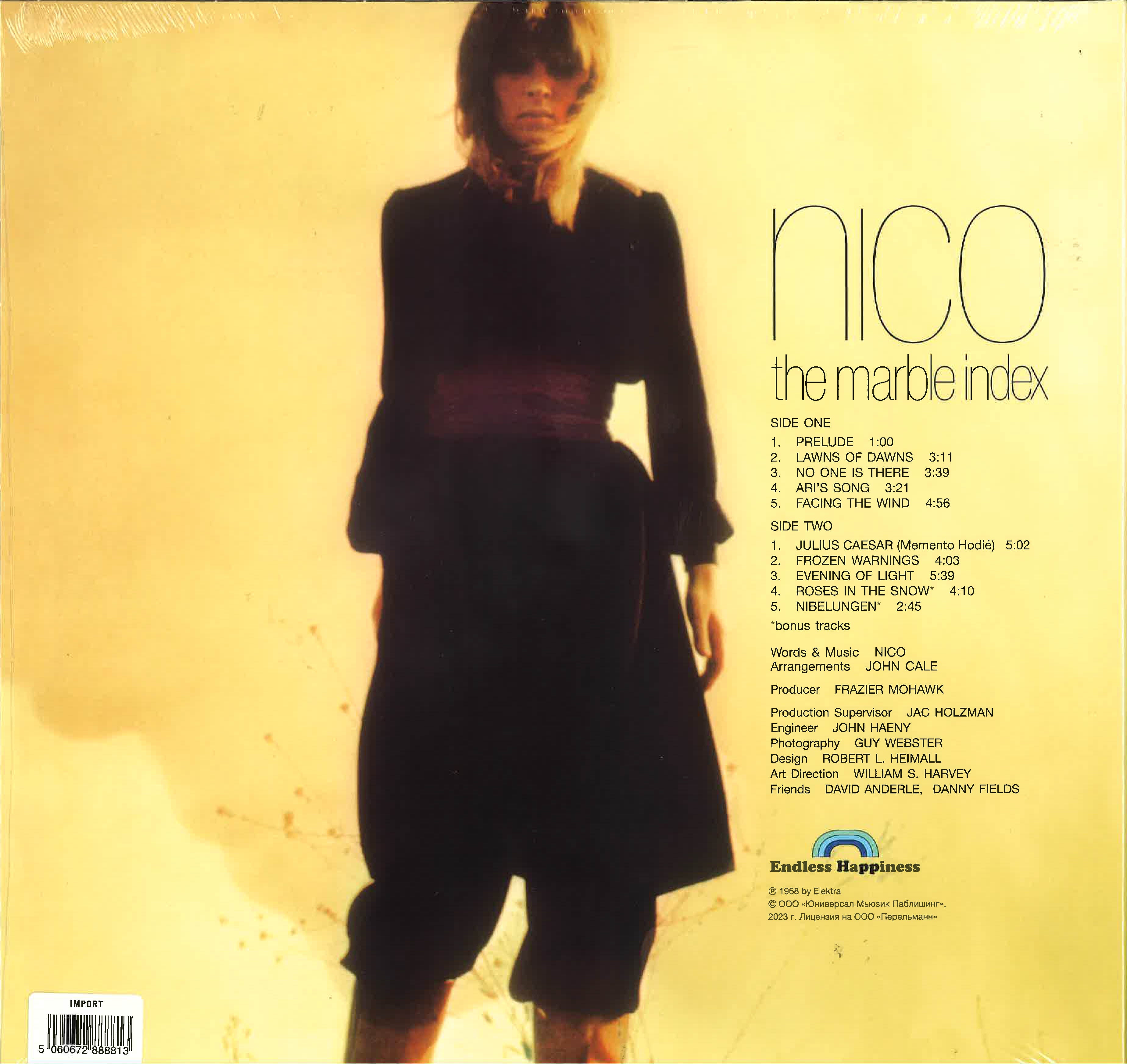 NICO (ニコ) - The Marble Index (Russia 限定復刻再発 LP/New)'68年ソロ2ndアルバム。前衛アヴァンギャルド!