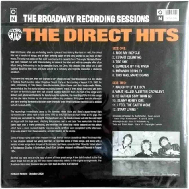 DIRECT HITS (ダイレクト・ヒッツ) - The Broadway Recording Sessions (UK 100枚限定「ブラックヴァイナル」LP / New) ポスター、アートプリント付き !