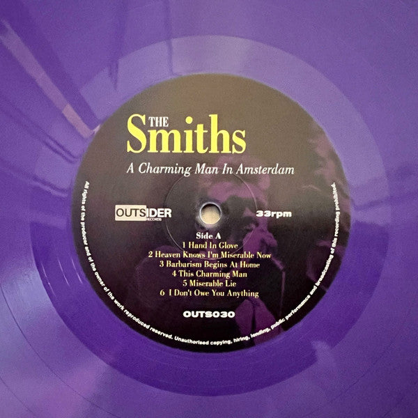 SMITHS, THE (ザ・スミス) - A Charming Man In Amsterdam (EU 限定「パープルヴァイナル 」LP/NEW)