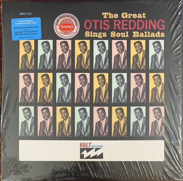 OTIS REDDING (オーティス・レディング) - The Great Otis Redding Sings Soul Ballads (EU 正規限定再発180g「ブルーVINYL」モノラル LP/New-RCV1 91706)'65年セカンド・アルバム