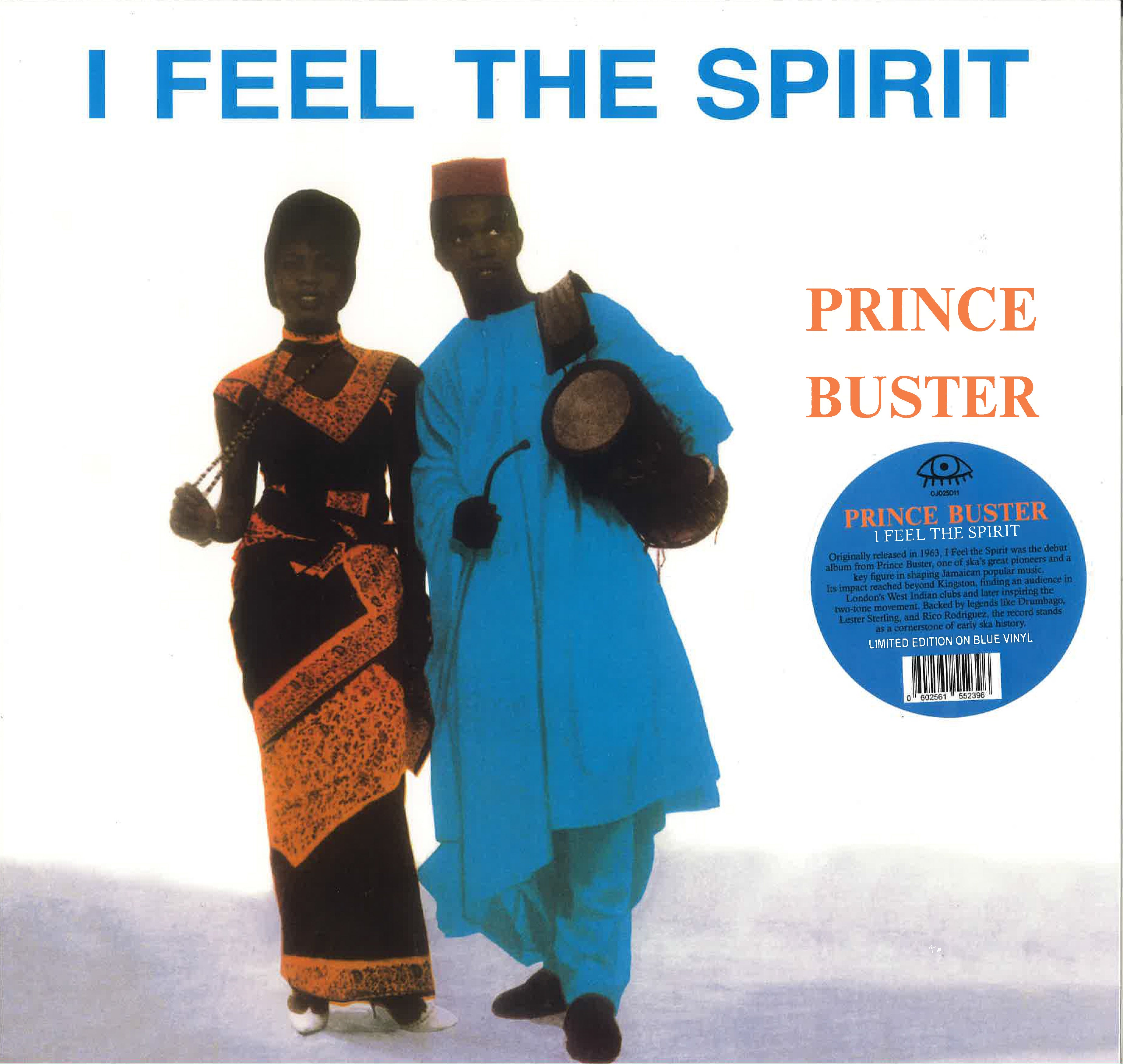 PRINCE BUSTER (プリンス・バスター) - I Feel The Spirit (ギリシャ限定復刻再発「ブルーVINYL」LP /New OJO25011 ) ジャマイカンSKA界巨匠'63年デビューアルバム!
