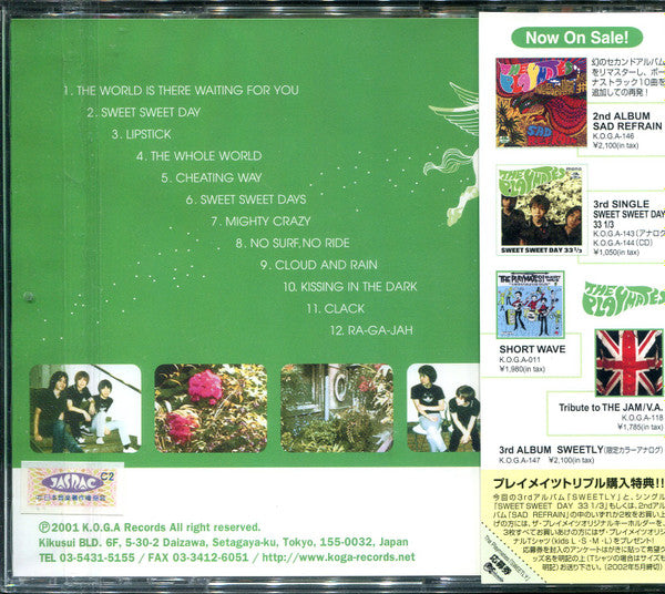 PLAYMATES, THE (ザ・プレイメイツ) - Sweetly (日本 限定 CD/New) '01年サードアルバム!