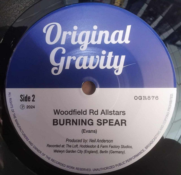 PRINCE ALPHONSO & THE FEVER / WOODFIELD RD ALLSTAR (プリンス・アルフォンソ&ザ・フィーヴァー/ウッドフィールド・ロード・オールスターズ) - Burning Spear (UK 限定 7"+カンパニースリーブ/New)
