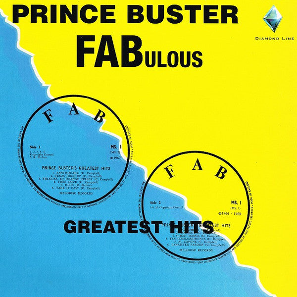PRINCE BUSTER (プリンス・バスター) - Fabulous Greatest Hits (EU '90年代限定復刻再発 LP/廃盤 デッドストック品 New)'69年ベスト盤!