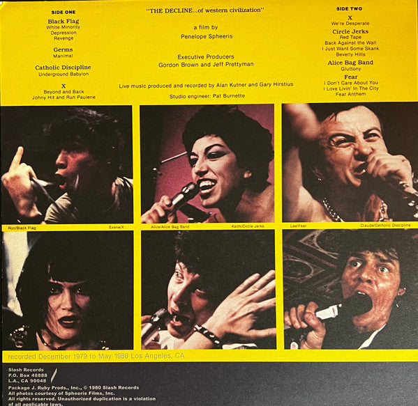 V.A. (映画『ザ・ディクライン』サントラ盤!) - The Decline Of Western Civilization (OZ 限定リプロ再発 LP/ New)