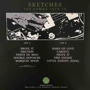 TELEVISION (テレヴィジョン) - Sketches : The Demos 1974-75 (Beigium 限定再発「レッドヴァイナル」LP/ New) ファーストアルバム以前のデモ音源集!