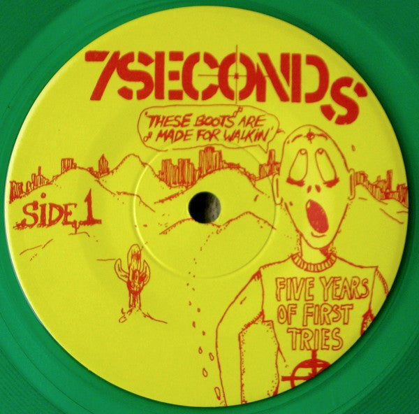 7 SECONDS (セブン・セカンズ ) - Blasts From The Past E.P. (US '85「サードプレス」グリーンヴァイナル 7"+Hard PS)