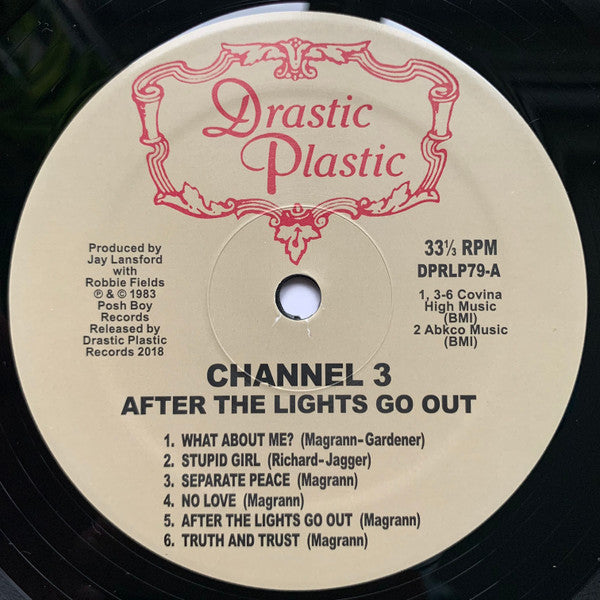 CHANNEL 3 (チャンネル・スリー) - After The Lights Go Out (US 1,000枚限定再発 150g LP「廃盤 New」)