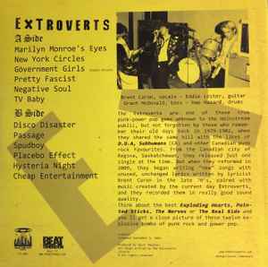 EXTROVERTS (エクストロバーツ) - Supple (Spain 100枚限定「正規再発」クリアヴァイナル LP/ New) ロスト・カナディアン・パワーポップ !