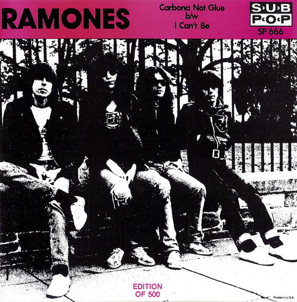 RAMONES (ラモーンズ) - Carbona Not Glue / I Can't Be (US 500枚限定再発「ピンクヴァイナル」7"/New) '77年の発禁トラック!