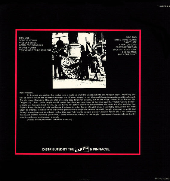 DISORDER (ディスオーダー) - The Singles Collection (UK オリジナル LP)