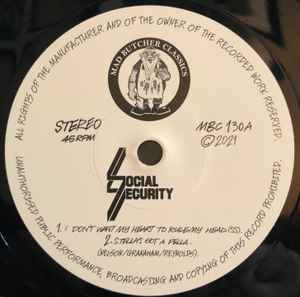 SOCIAL SECURITY (ソーシャル・セキュリティー) - I Don't Want My Heart To Rule My Head (German 400限定正規再発4曲入り 7"/New) '78年唯一 EP !