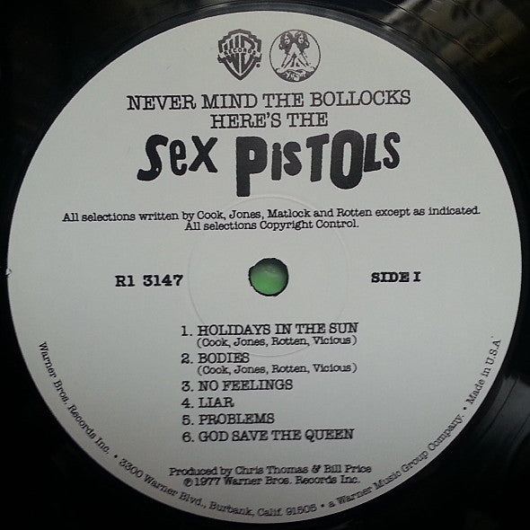 SEX PISTOLS (セックス・ピストルズ) - Never Mind The Bollocks (US 限定再発180g LP/New)