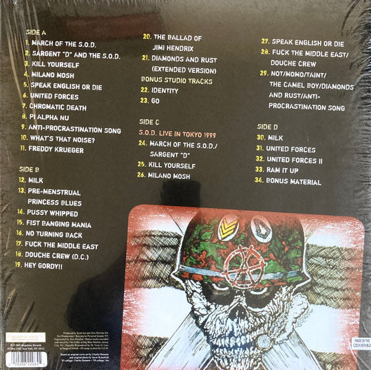 S.O.D. (Stormtroopers Of Death) (エス・オー・ディー : ストームトゥルーパーズ・オブ・デス) - Speak English Or Die (US 限定「30周年記念」正規再発 2xLP/New) '85年1STアルバム+ボーナス大量!