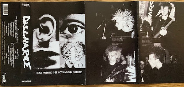 DISCHARGE (ディスチャージ) - Hear Nothing See Nothing Say Nothing (Italy 「正規」限定再発カセットテープ/ New) 1982年最高傑作1STアルバム !