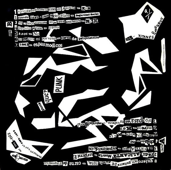 V.A. (初期スパニッシュ・パンク・コンピ) - Punk Que? Punk (EU 限定プレス再発 LP/ New)