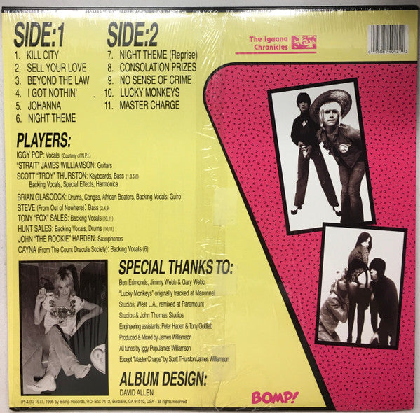 IGGY POP & JAMJES WILLIAMSON (イギー・ポップ & ジェイムズ・ウイリアムソン) - Kill City (US 限定再発ブルーヴァイナル LP / New)