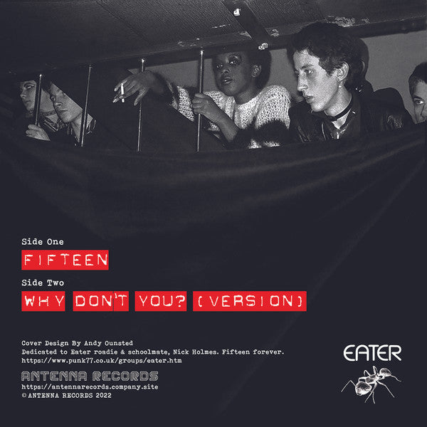 EATER (イーター) - Fifteen (UK 限定クリアヴァイナル 7"/ New) 未発表トラック2連発「スタンダード・バージョン」 !