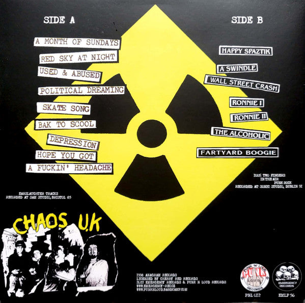 CHAOS U.K. (カオス U.K.) - Earslaughter / 100% Two Fingers In The Air Punk Rock (Czech Republic 限定再発 LP/ New)