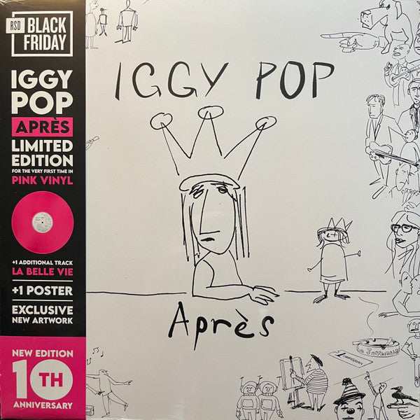 IGGY POP (イギー・ポップ ) - Aprè (US RSD ブラックフライデー 2022 限定「ピンクヴァイナル」LP+帯/ New) '12年のレアなカバーアルバム!