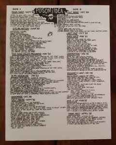 POISON IDEA (ポイズン・アイデア) - Pick Your King E.P. (US 正規再発「限定ホワイトヴァイナル」12"/ New) '83年ファーストEP !