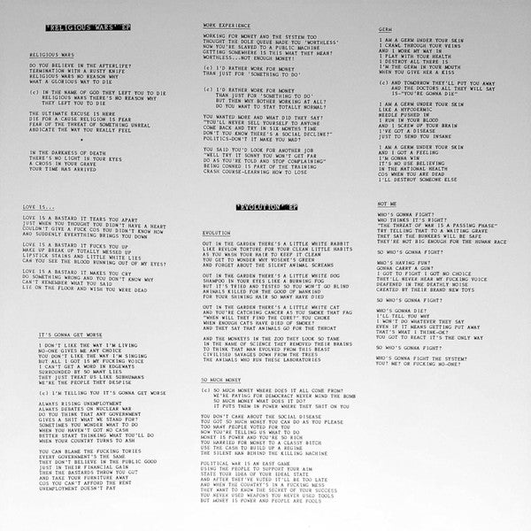 SUBHUMANS (サブヒューマンズ) - EP-LP (US 限定プレス再発 LP/ New)