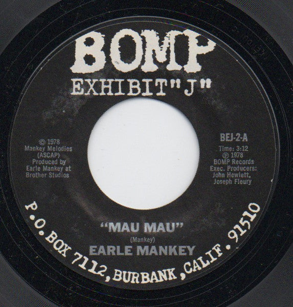 EARLE MANKEY (アール・マンキー) - Mau Mau / Crazy! (US オリジナル 7"「廃盤 / New」)