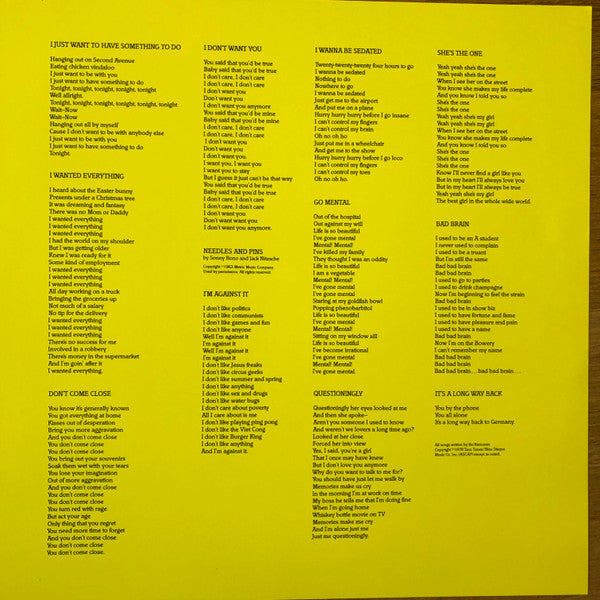 RAMONES (ラモーンズ) - Road To Ruin (German 限定リプロ 再発 LP / New) '78年 4thアルバム!