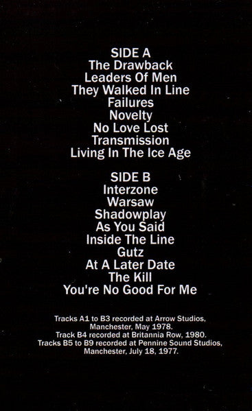 WARSAW (ワルシャワ) - An Ideal For Living - Pre Joy Division Demos (UK 250本限定再発カセット / New) Pre-Joy Division !