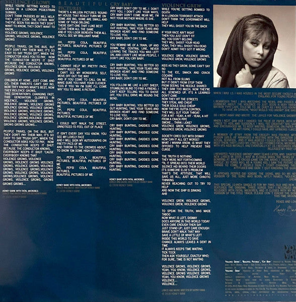 HONEY BANE, Fatal Microbes (ハニー・ベイン、フェイタル・マイクロブス) - Violence Grows (EU 1,500枚限定 RSD 2023 ブラック&ブルーヴァイナル 12"/ New)